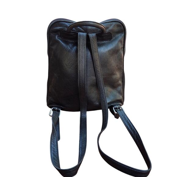 Osgoode Marley RFID Organizer Leather Backpack Storm Gray $310 Retail - Picture 4 of 9